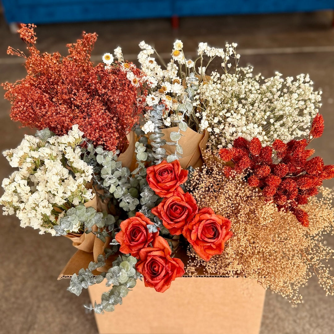 orange bulk dried wedding flowers diy forever