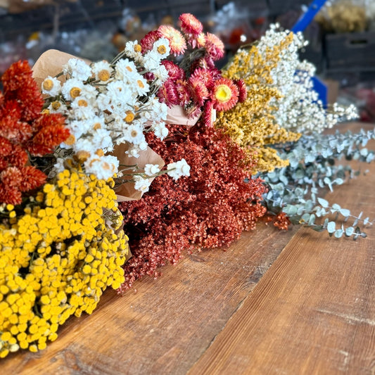 orange yellow bulk diy wedding dried flowers forever