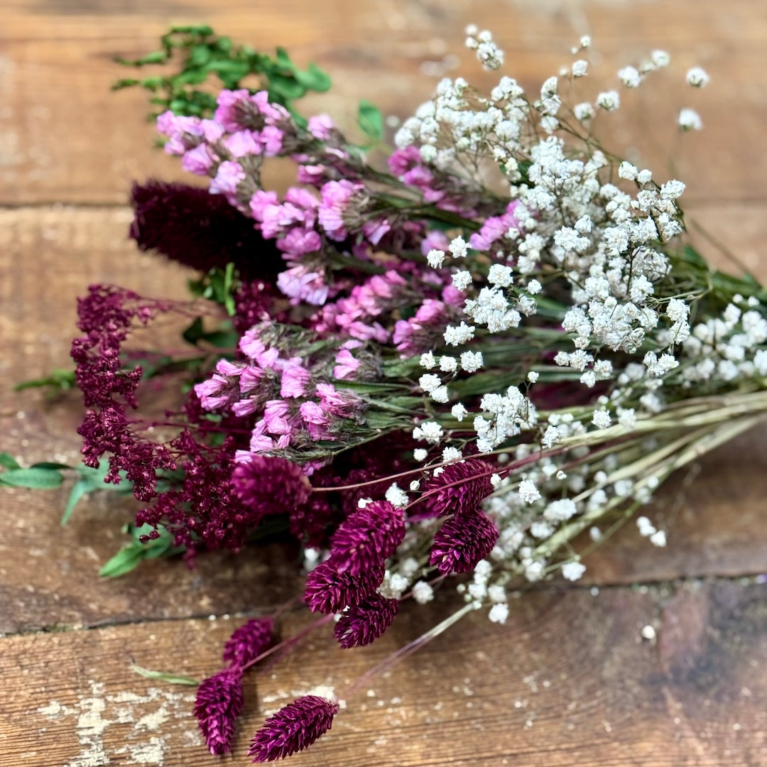 pink bright gift spring dried flower bouquet