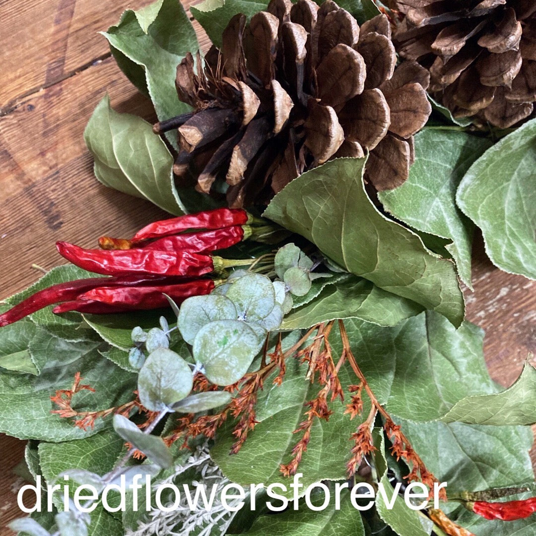 Chili Pepper & Lemon Leaf Wreath