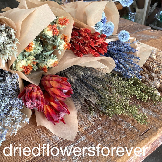 autumn bulk diy dried flowers orange blue lavender