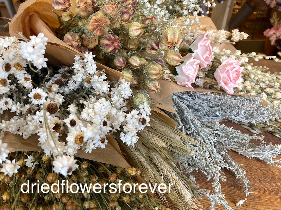 bulk diy dried flowers blush peach pink wedding bridal