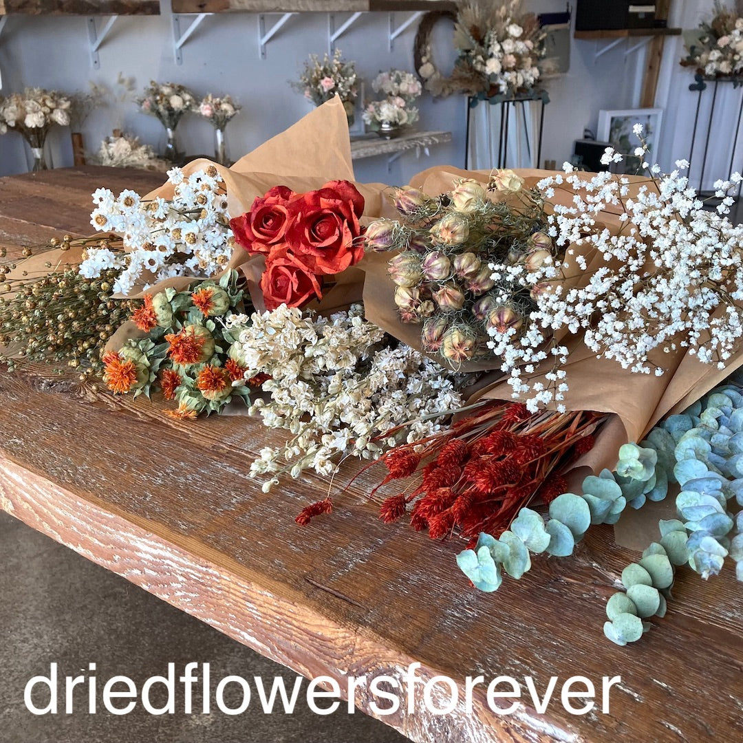 burnt orange rust terracotta bulk diy flowers dried wedding