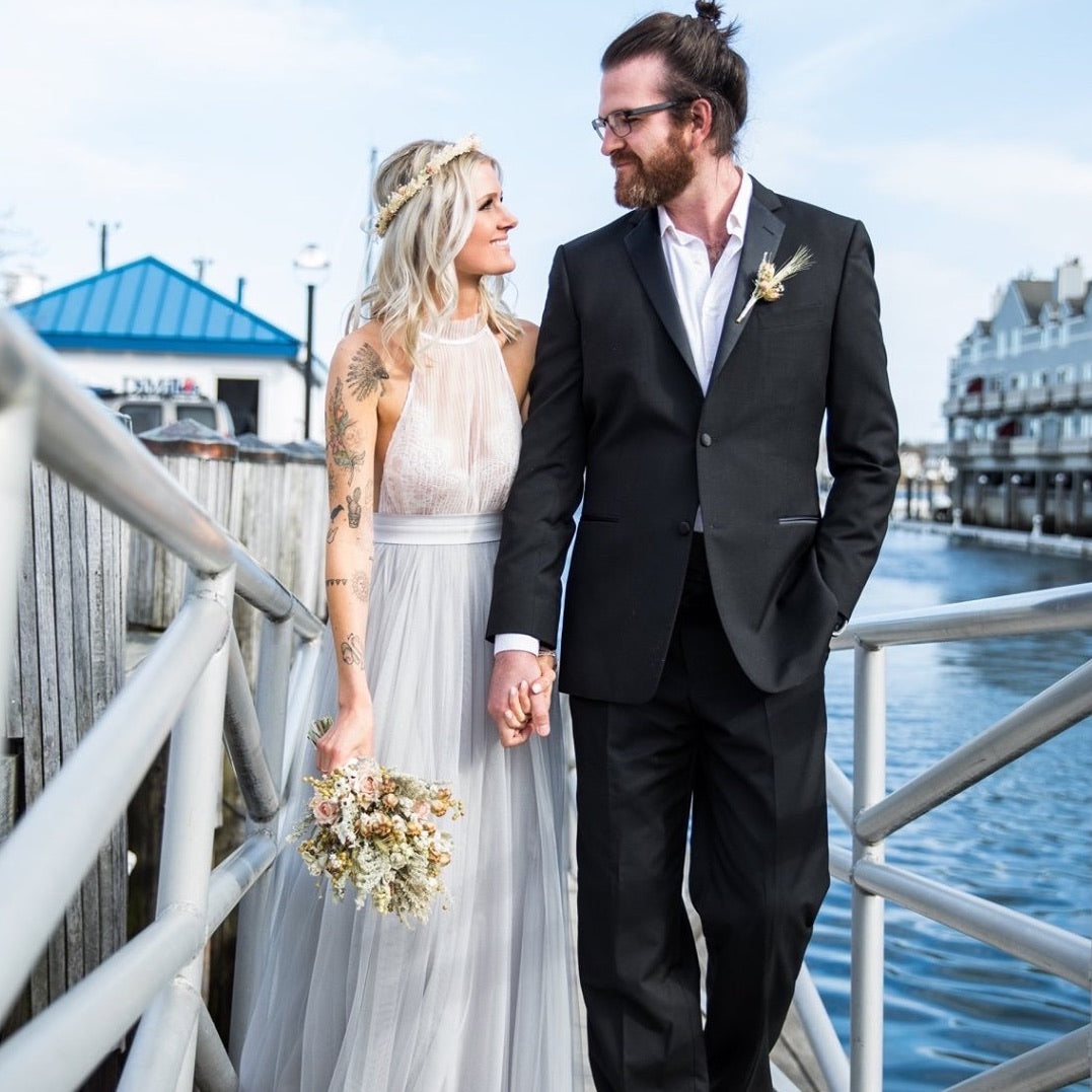 dried flower peach vintage bouquet