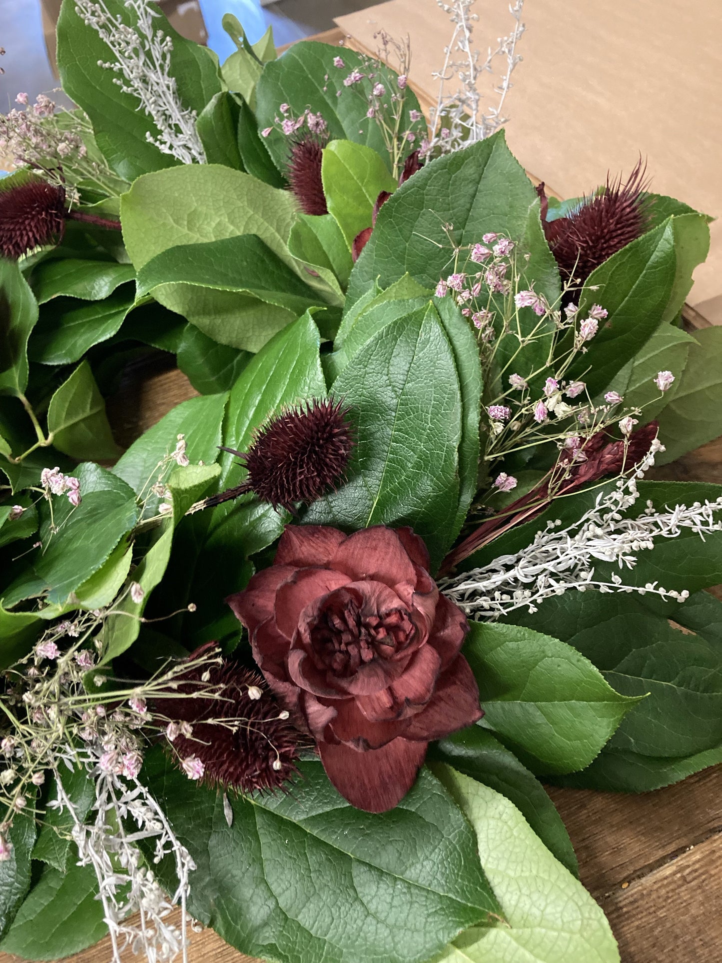 Burgundy & Salal Wreath Workshop