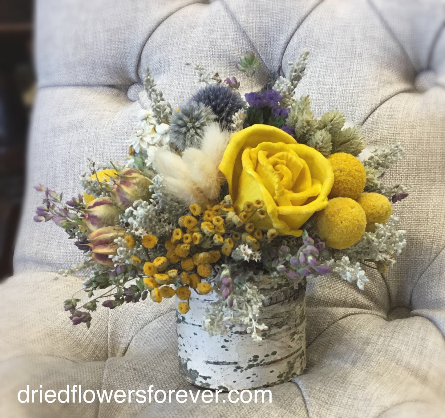 Yellow Dried Floral Arrangement