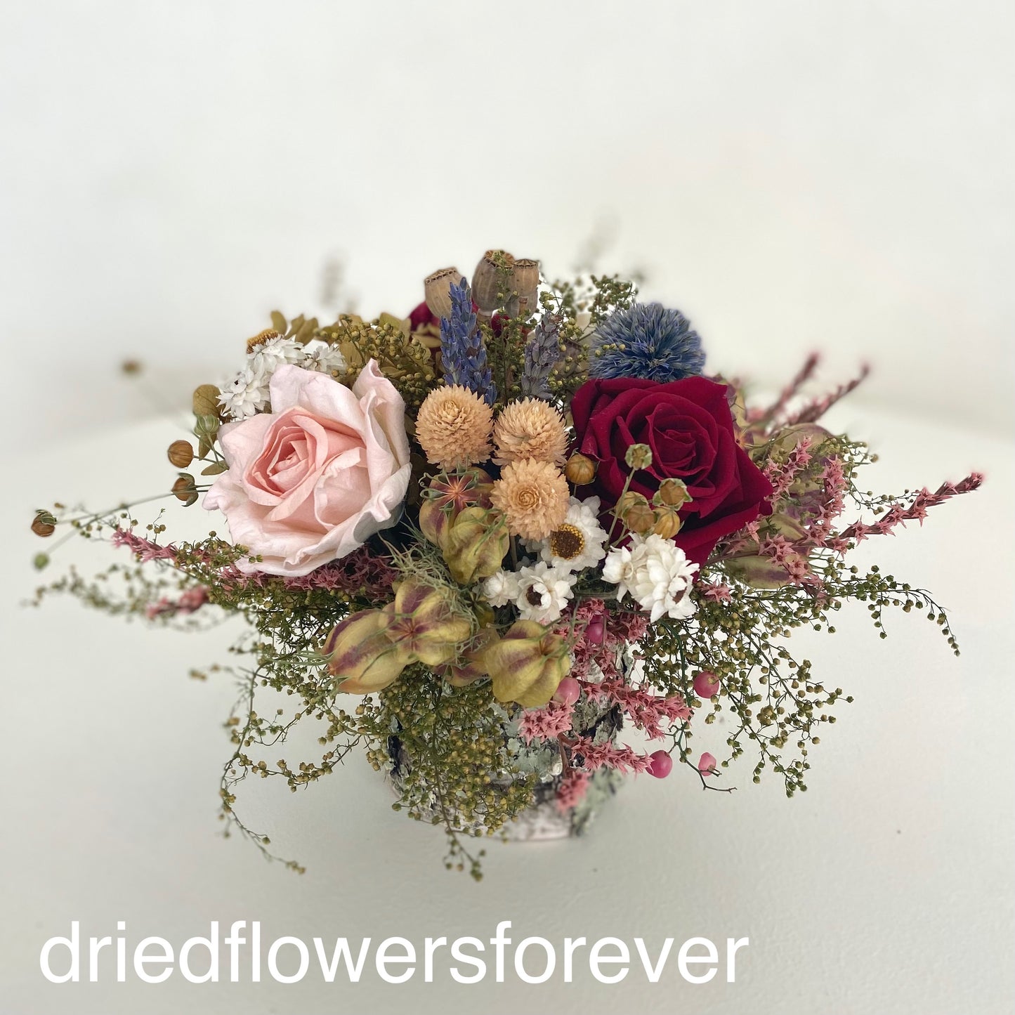 Burgundy & Pale Peach Floral Arrangement