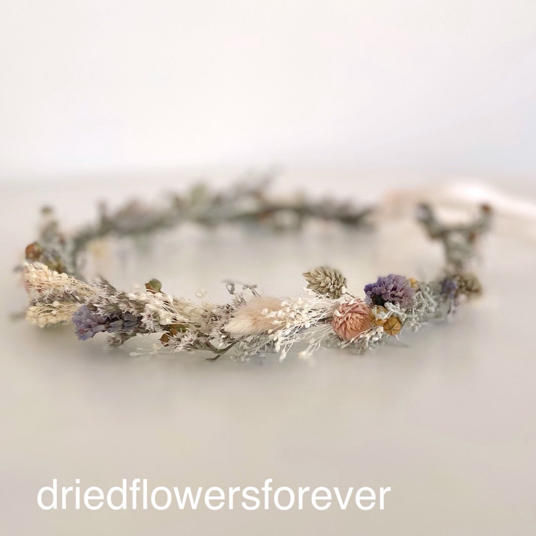 flower crown lavender Lavender & Pale Pink Flower Crown