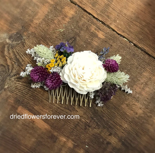 Purple and Lavender Hair Comb
