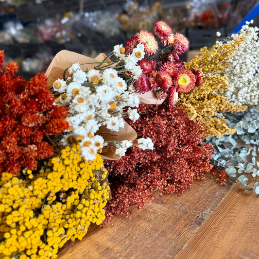 bulk orange yellow dried flowers diy wedding florever