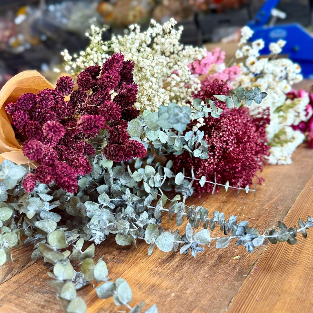 burgundy pink bulk dried flowers diy wedding forever
