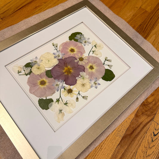 Champagne Pressed Flower Frame