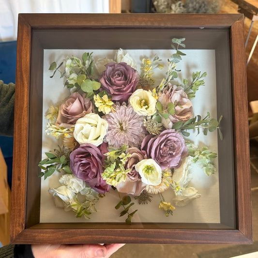wedding preservation bouquet flower bouquet square shadow box 