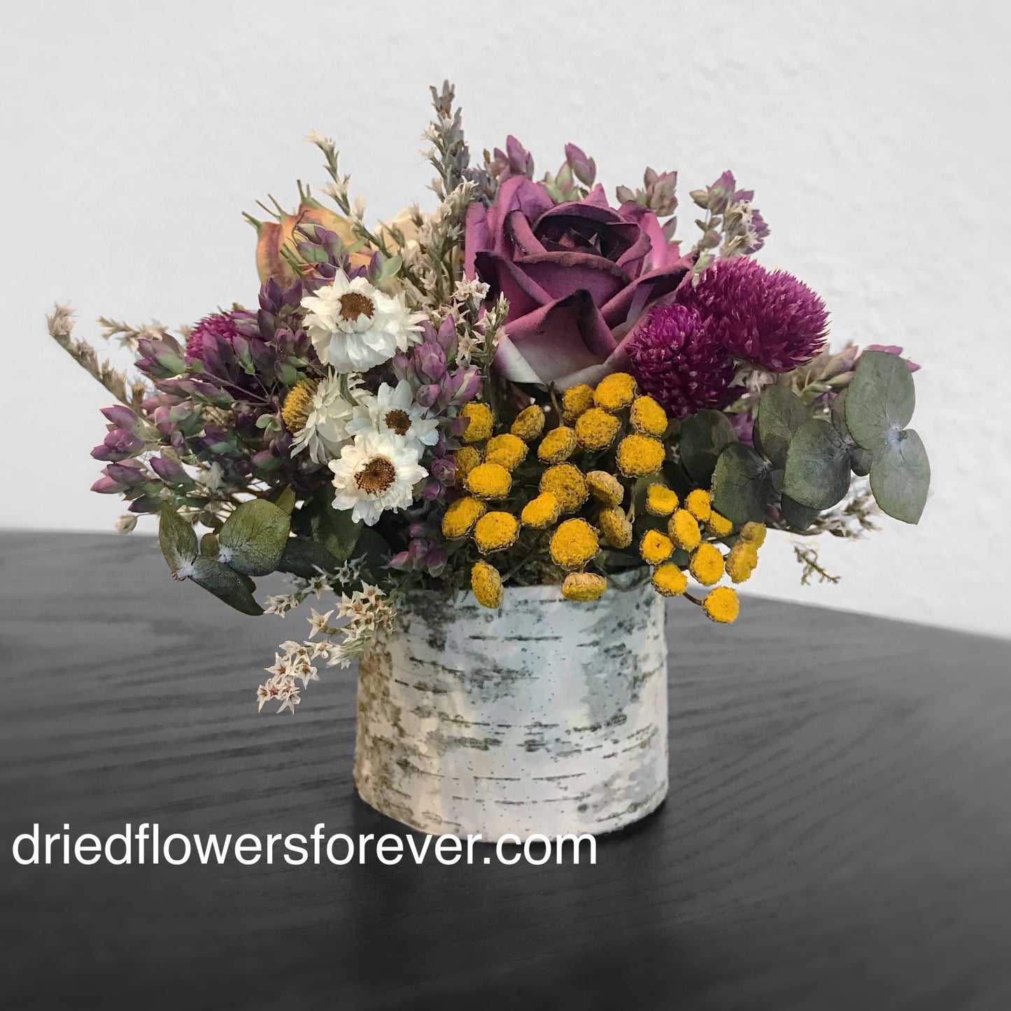 Purple & Mauve Dried Floral Arrangement